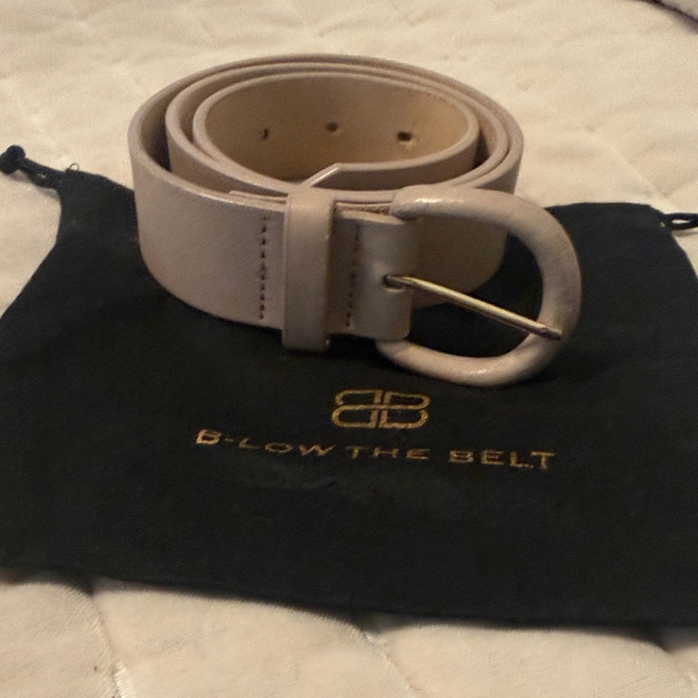 B-Low the Belt Pink Nude Leather Belt